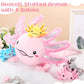 Aoriher 5 Pcs Axolotl Plush Set 24 Inch Mommy Axolotl Stuffed Animal With 4 Cute Plush Babies In Belly Soft Cuddly Plushie For Kids Sleeping Birthday Graduation Gift Party Favors(Pink)