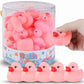 36 Pieces Classic Rubber Duck Bath Toys - No Holes Bpa Free Floating Duckies For Boys Baby Shower, Party Favors, Kids Gifts (Pink)