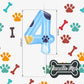 MTLEE Blue Dog Paw Candles Blue Birthday Cake Decorations Cake Cupcake Topper for Boy and Girl Birthday Decoration(4)