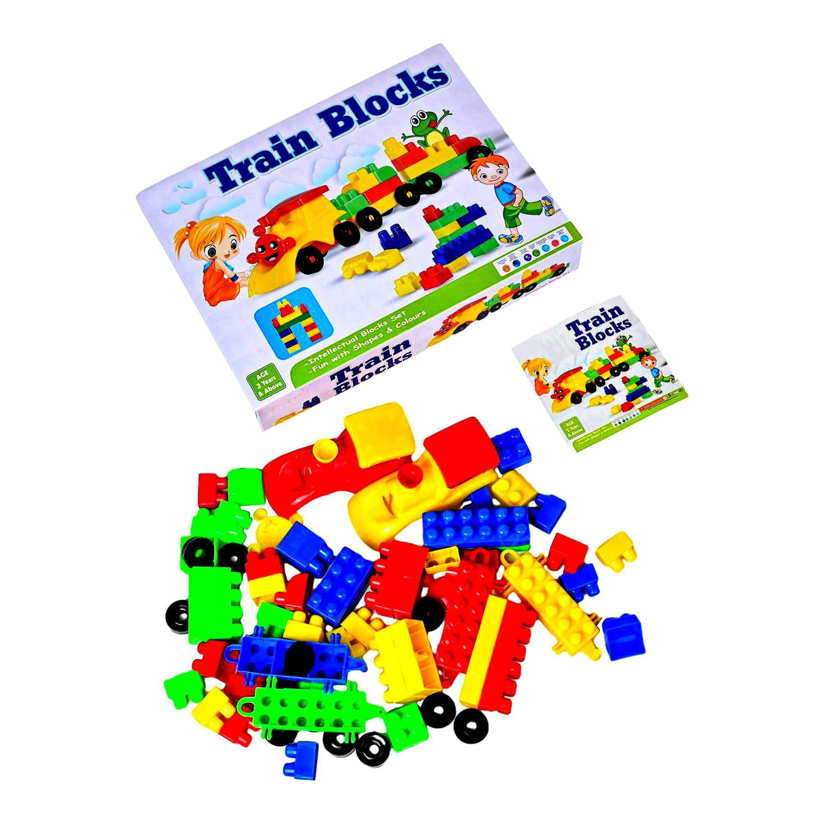 Abyz Train Blocks Educational Building Set, Ages 3+, Multicolour