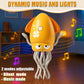 Magic Dancing Octopus Toy  Smart Tentacle Explorer  Wiggly Wonder Interactive Fun Octopus  Crawling Dancing Automatic Obstacle Sensor Toys  Crazy 8-Leg Wiggly Robotic with Music (Yellow)