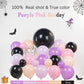 Pink purple black Halloween Balloon Garland Arch Kit 122Pcs with Cute Bat Ghost mylar foil Balloons for Girls Two spooky Hallowe