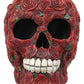 Ebros Valentine'S Day Of The Dead Red Floral Roses With Green Petals Skull Figurine Dod Rosa Sugar Skulls Statue As Cranium Skeleton Head Halloween Ossuary Macabre Altar Decor Collectible