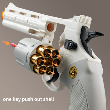Revolver Toy,Extended Barrel,Can Fire Soft Bullets,Water Gel Beads,Digital Shooting Targets With Foam Dart Toy Shooting Blaster,