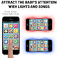 Toy Learning Play Cell Phone With 8 Functions And Dazzling Lights For Toddler Baby Kids 12-18 Months Ages 1-3 Year Old, Black3