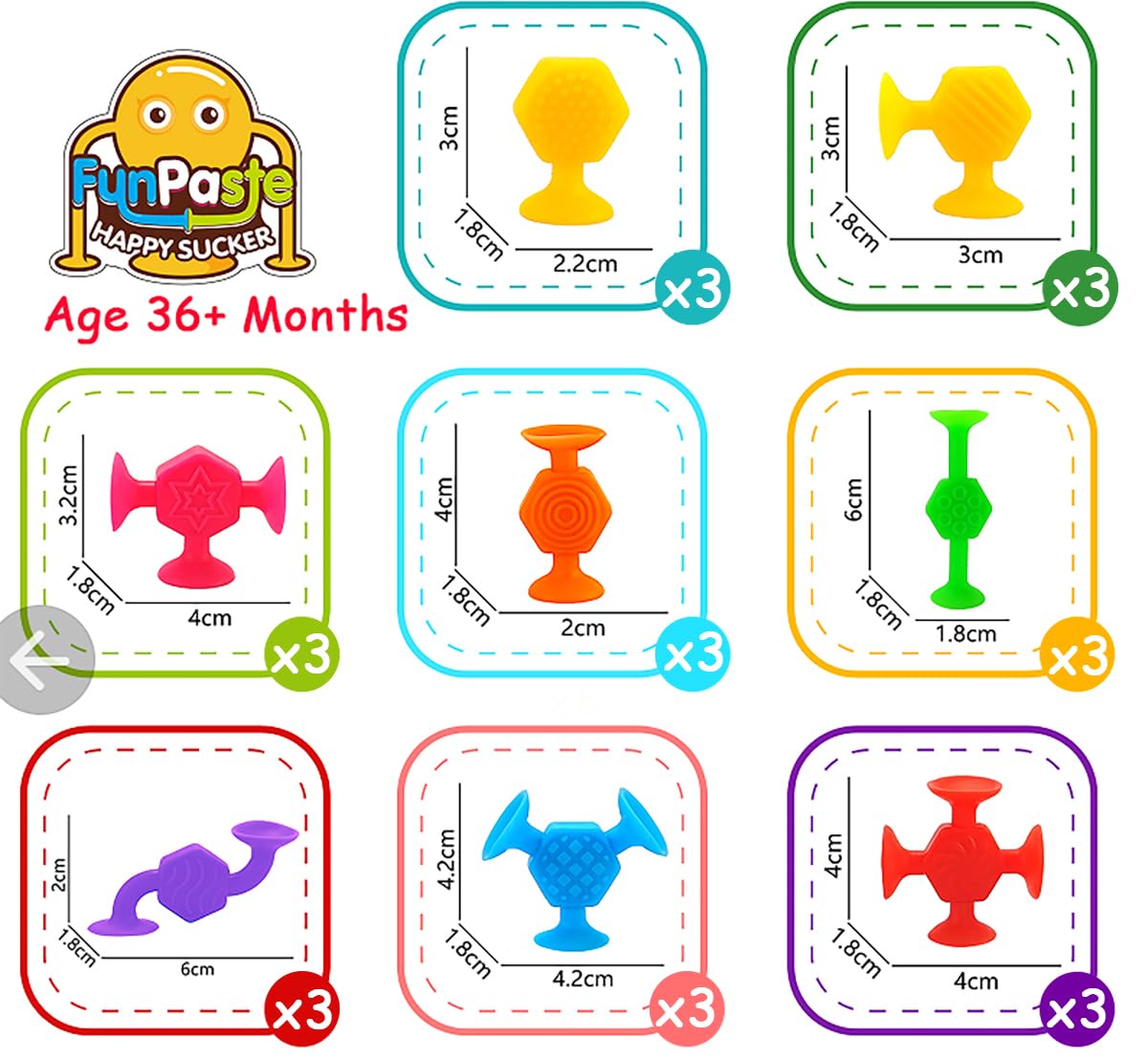 Createview 24 Pcs Bath Toys For Kids Ages 3+, Suction Cup Toys For Autistic Children, Travel Toys Window Toys Stem Learning Toys