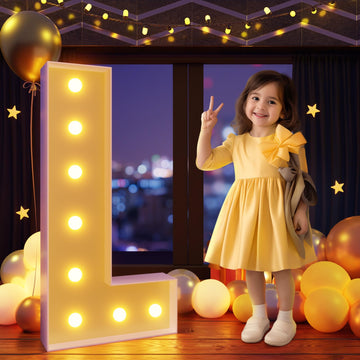 Imprsv 3Ft Marquee Light Up Letters L, Large Light Up Letters, Big Marquee Letters For Party Decorations Baby Shower Anniversary