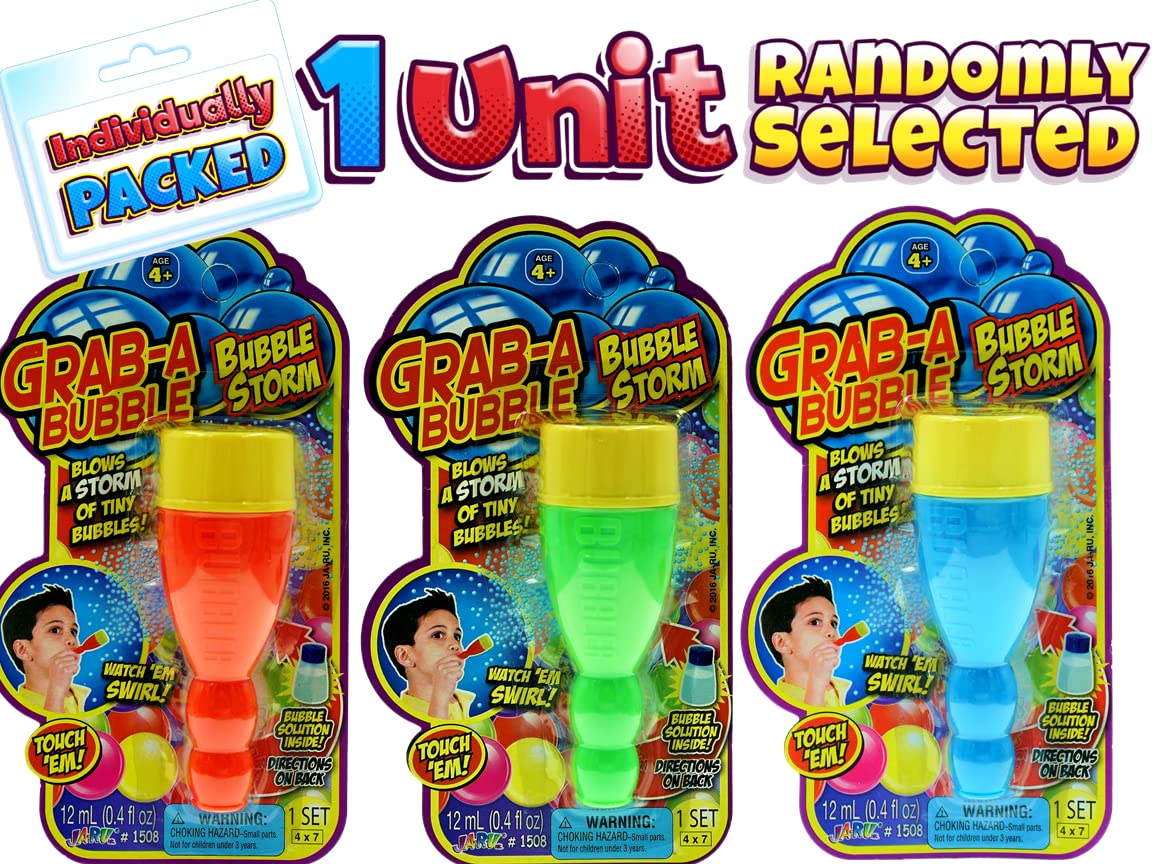JA-RU Grab a Bubble Storm Touchable Bubbles Blowing Toy (1 Pack) I Hundred of Touching Bubbles Soap Solution Toy Favors I Party