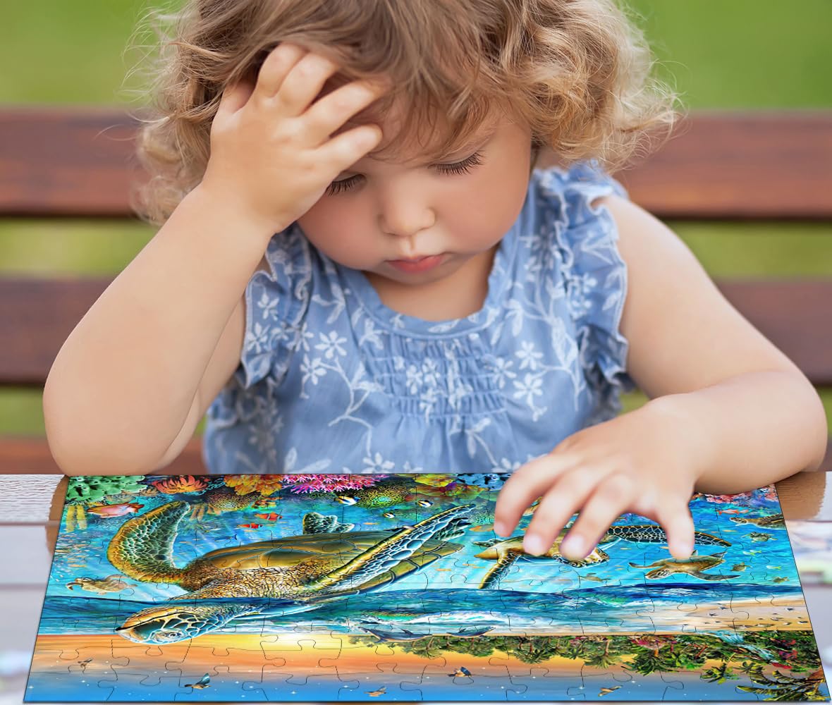 Puzzles For Kids Ages 4-6 8-10 Year Old - Underwater World,100 Piece Puzzle For Toddler Children Learning Educational Puzzles To