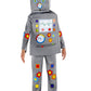 Dress Up America Robot Costume For Kids - Robot Jumpsuit, Tunic & Headpiece Set (Large)