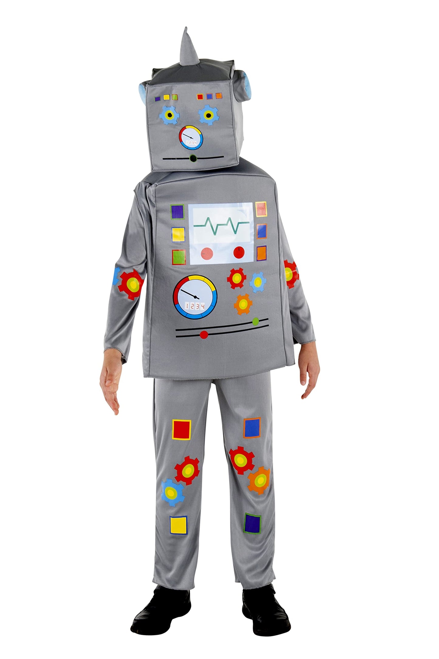 Dress Up America Robot Costume For Kids - Robot Jumpsuit, Tunic & Headpiece Set (Large)