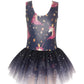 Eqsjiu Unicorn Gymnastics Leotards With Skirt For Girls Size 7-8 7/8 Years Old Tulle Skirt Dance Dresses Crown Crowned Unicorn B