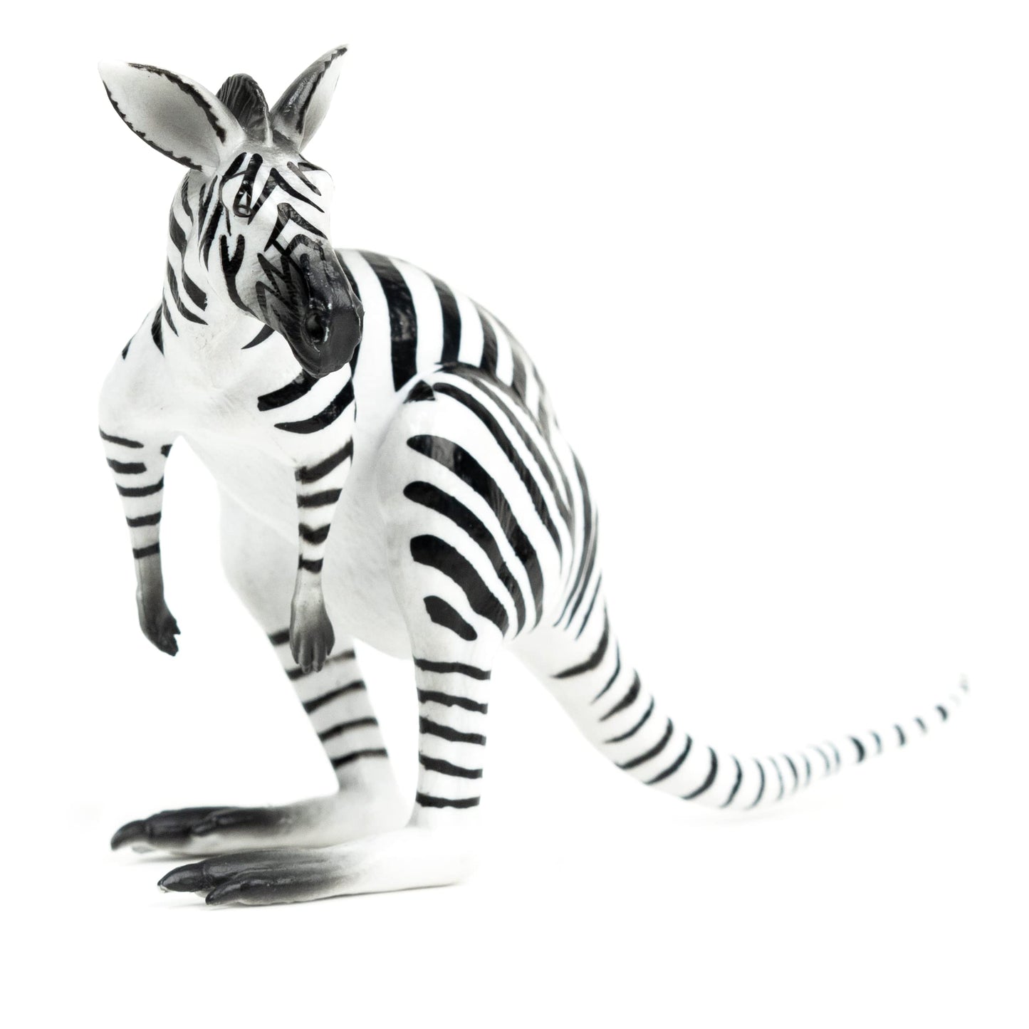 Randimals Zebra Style Kangaroo Figurine Toy 5   enhanced Hard Rubber Animal Action Figure Toy  Hybrid Friend Encourages Adventure & Imagination
