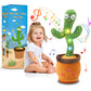 Qularlans Dancing Talking Cactus Toy for Babies - Interactive Singing Mimicking Cactus Baby Toy with Lights, 120 Funny Songs & W