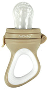 RAZBABY Baby Fruit Feeder Pacifier - Silicone Teether for Infants 6M+, BPA Free, Tan, Model 007-FB