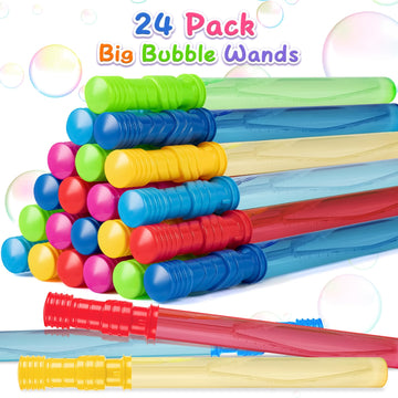 V-Opitos 24 Pack 14.6    Big Bubble Wands In 6 Colors, Bulk Party Favors For Kids, Ideal For Easter, Summer, Halloween, Valentin