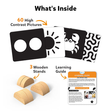 Skillmatics Large Flash Cards For Babies & Infants - High Contrast, Newborn Visual Stimulation & Sensory Development For 0 To 12 Months, 60 Pictures, Gifts, Travel Friendly
