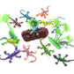 Smilersmile Animal Assorted Mini Plastic Figures Toy Set, Educational Party Cake Topper, Goody Bag Filler (12Pcs Small Lizard)