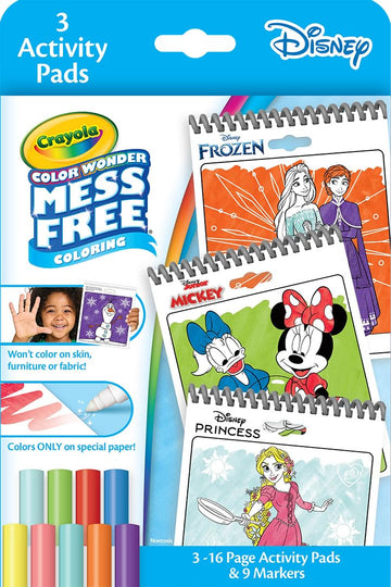 Crayola Disney Color Wonder Bundle (3 Pack), Mess Free Activity Pads & Markers, Toddler Coloring, Disney Gift for Kids, 3+