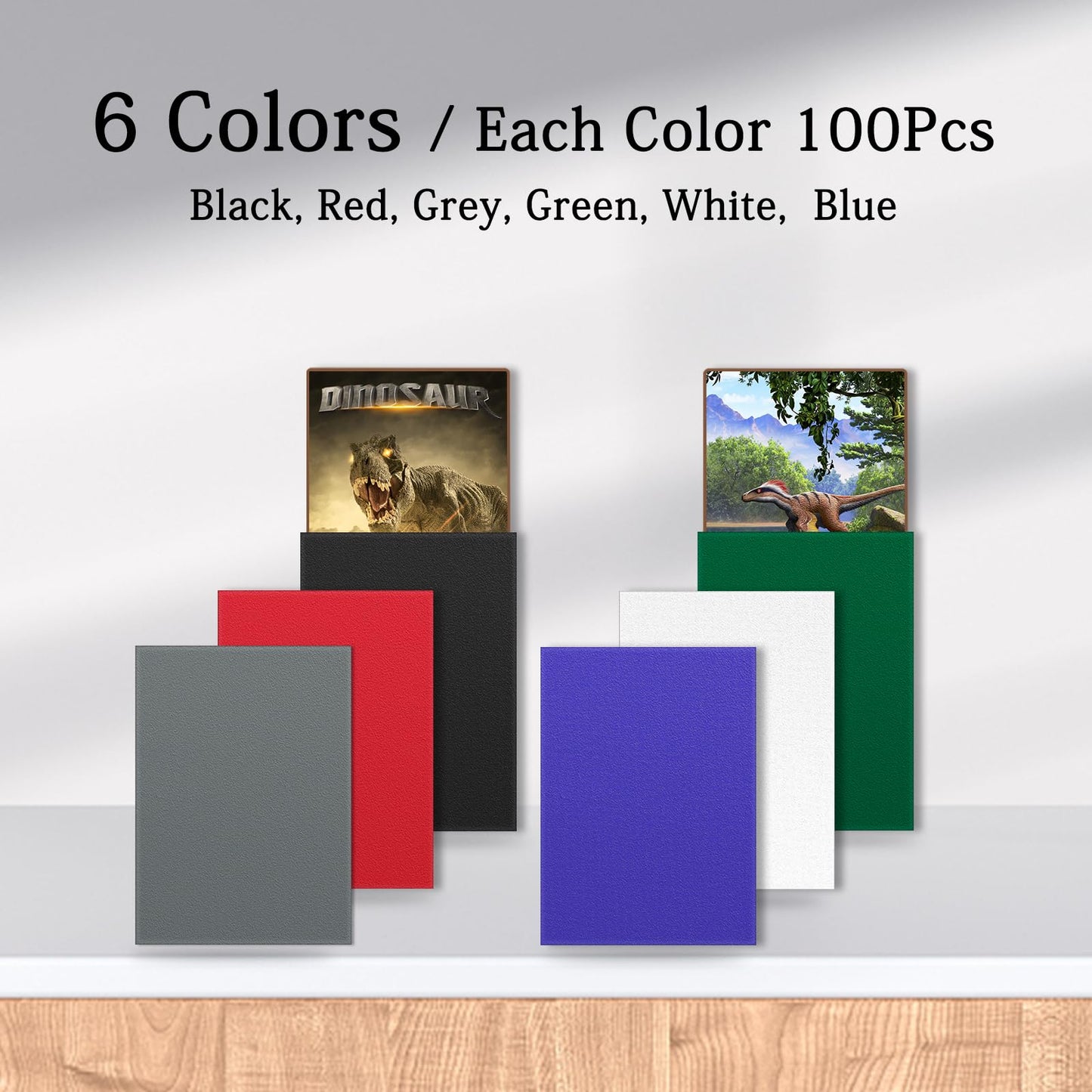 600Pcs Card Sleeves For Collectable Gaming Cards, Matte Card Protectors Sleeves For Baseball Cards, Game Cards And Trading Cards (6 Colors)
