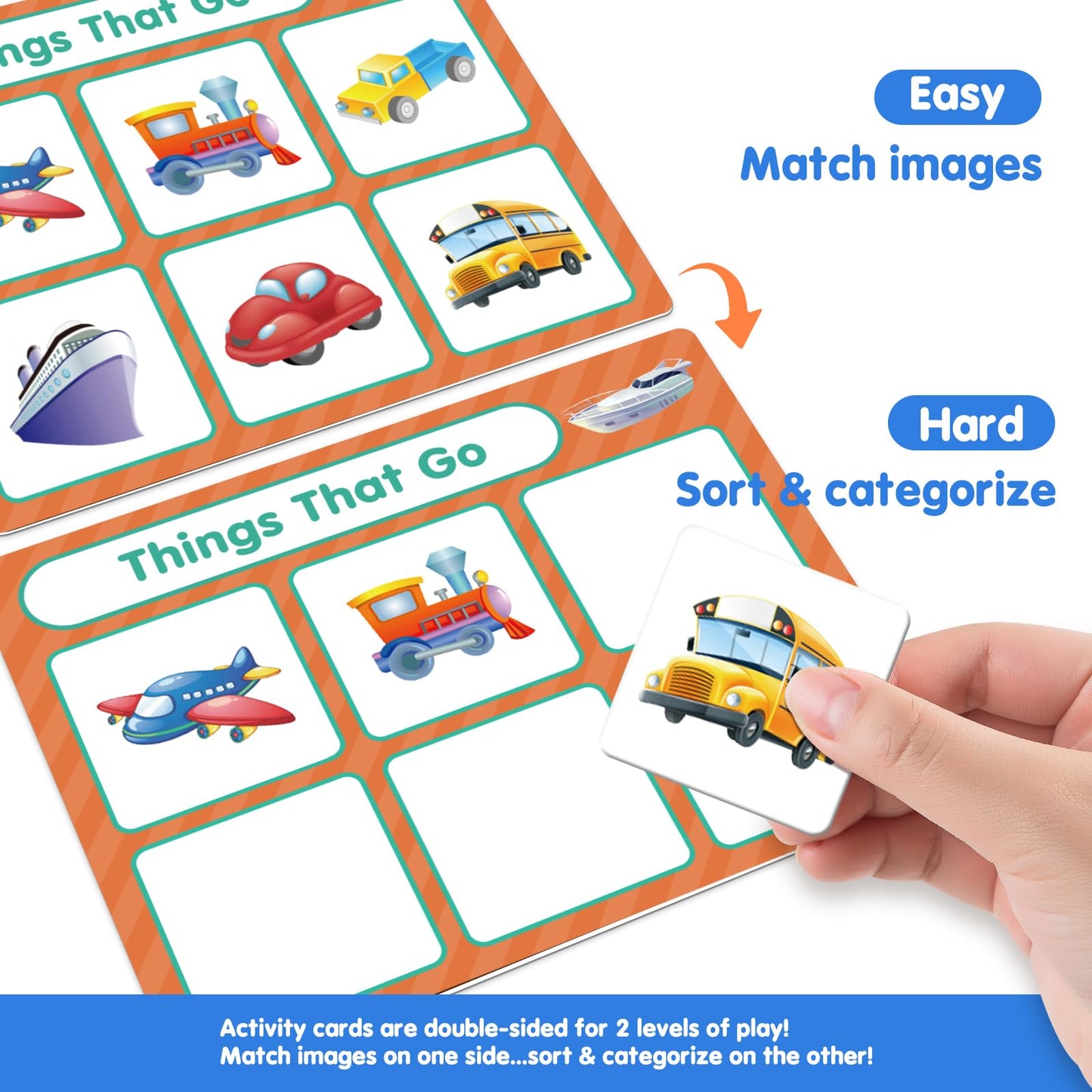 Eamay Building Language And Matching Games Set With 6 Sorting Mats And 36 Everyday Objects Pieces Special Education Classroom,So