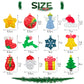 24 Pcs Christmas Mini Pop Keychain Fidget Toy, Mini Push Pop Bubble Fidget Sensory Toy Keychains, Christmas Pop Fidget Toys, And