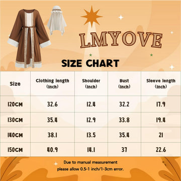 Lmyove Saint Joseph Costume For Kids Biblical Halloween Christmas Jesus Costumes Boy Halloween Party Outfit