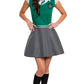 Disguise Slytherin Dress Skirt, Official Wizarding World Costume Dress With Collar And Tie, Child Size Extra Large (14-16), Green & Gray