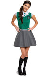 Disguise Slytherin Dress Skirt, Official Wizarding World Costume Dress With Collar And Tie, Child Size Extra Large (14-16), Green & Gray