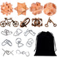 Rileryan 16 Pcs Wooden Metal Brain Teasers For Adults 3D Brain Teasers Wooden Cube