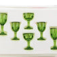 Melody Jane Dollhouse Miniature Six Piece Stemware in Green by Chrysnbon