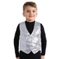 Silver Sequined Vest - Size XL (14-16)