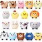 Halloscume 18 Pcs Mini Stuffed Animals Bulk 3.15 Inch Small Plush Forest Farm Jungle Animal Toys Keychains Set For Birthday Gift
