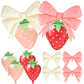 Hungdao 8 Pcs Strawberry Party Decorations 23 Inch Strawberry Balloons 30 Inch Pink Big Bow Balloons for Birthday Baby Shower We