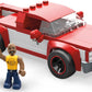 Mega Hot Wheels Building Toy Race Car Playset, 83 Chevy Silverado With 89 Pieces, 1 Micro Action Figure Driver, Red, Kids Age 5+ Years