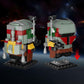 Boba Fett Starship Microfighter Tensegrity Building Set, Boba Fett Brick Figure Headz And Slave 1 Tensegrity Model Compatible Wi
