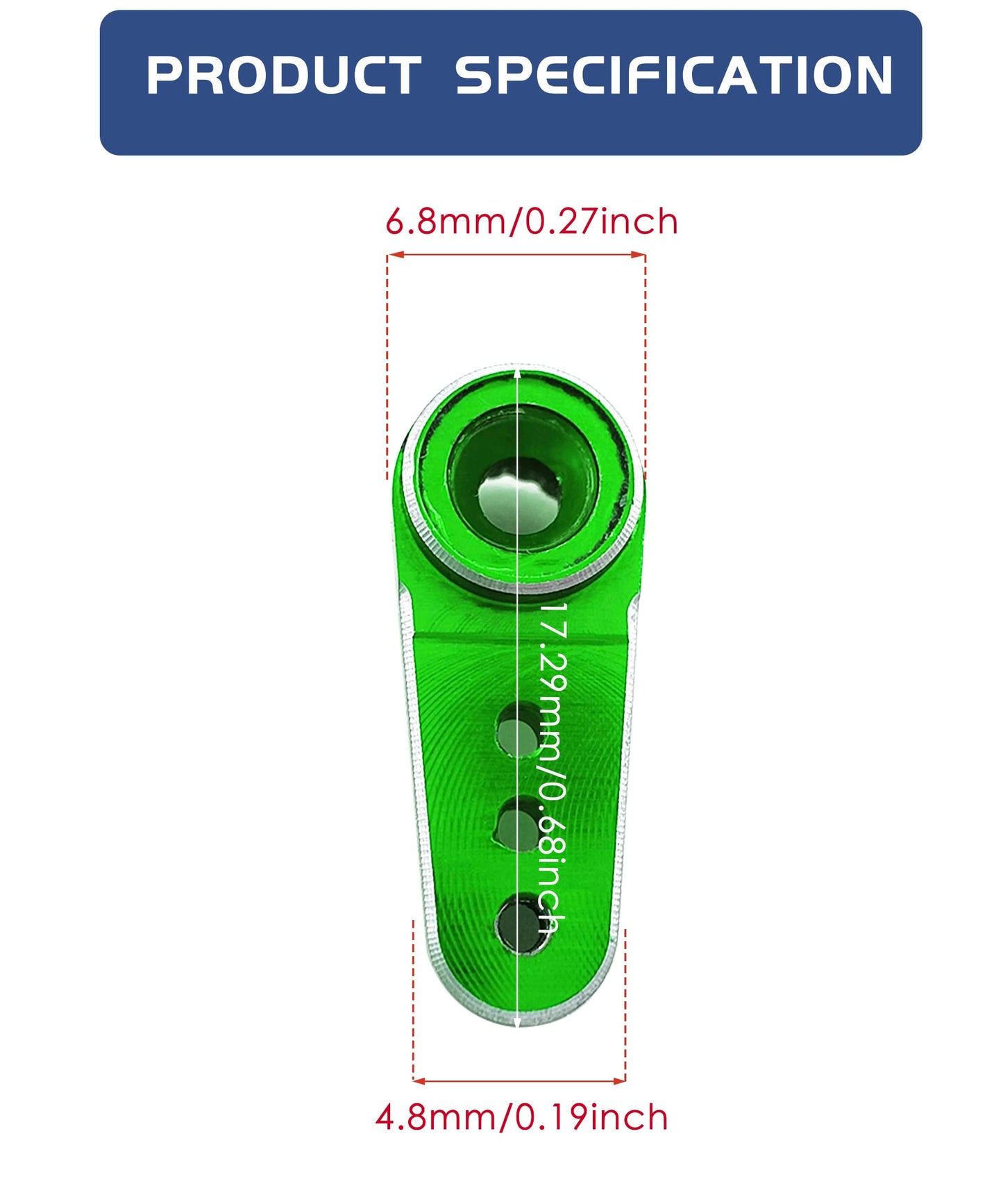 HOPLEX RC Servo Mount Bracket and Mini Servo Arm Green for ES08MA II Servo Upgrade Parts for Axial SCX24 RC Car Crawler