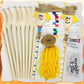 Cinrobiye 12 Set Fall Scarecrow Wooden Spoon Craft Kit, DIY Autumn Scarecrow Mason Jar Decoration Set Goodie Bag Fillers for Tha