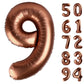 Dark Brown 9 Balloon, Coffee Brown Number Balloons 40 Inch, 9Th Giant Chocolate Brown Birthday Decorations For Boys Girls,19Th 2
