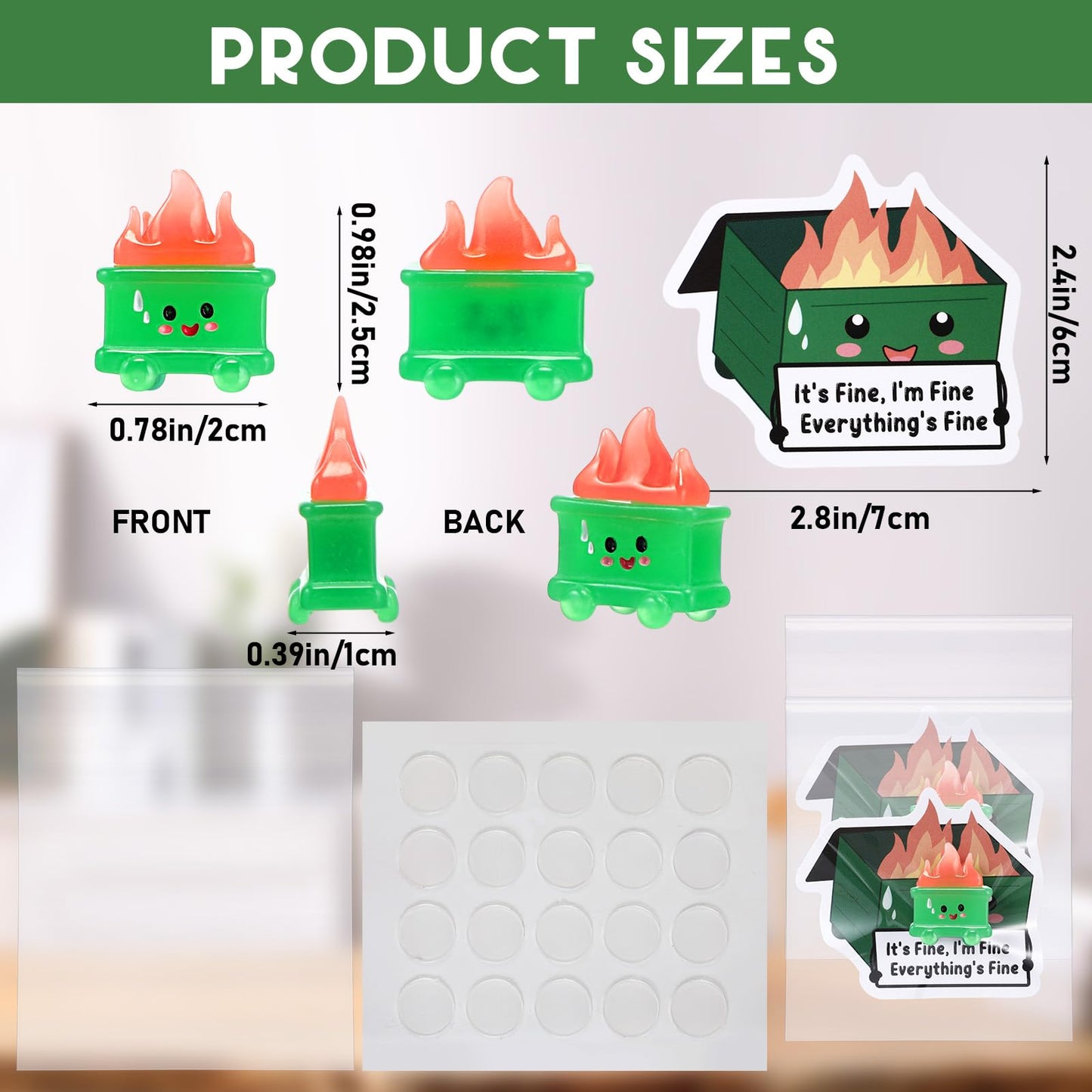 CroBlissful 50 Set Employee Appreciation Gifts Bulk Valentines Emotional Support Resin luminous Dumpster Ornament Thank You Gift