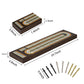 Wodgod Cribbage Board Game Set,With 9 Metal Pegs,2 Decks Of Playing Cards,Built-In Magnetic Storage,Instruction Included, Foldab