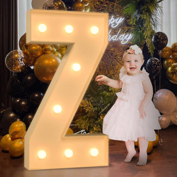 3Ft Marquee Light Up Letters, Large Marquee Letters Z For Party Decorations, Big Baby Letters For Baby Shower Birthday Party Dec