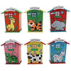 GOLD LEAF Return Gift Piggy Bank Wood House Animal Designs (1J251)  Pack of 6, Cottage, MultiColoured