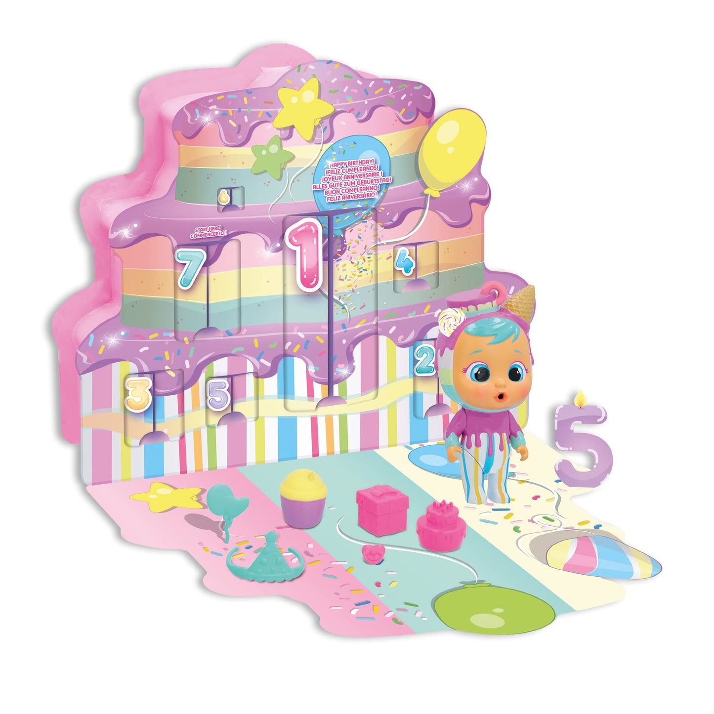Cry Babies Magic Tears My Birthday Countdown - 7 Accessories, Exclusive Character And Confetti Surprise!