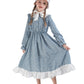 Fccam Prairie Dresses For Girls Pioneer Costume 19Th Century Long Sleeves Colonial Dress Blue Xxl Age Over 4 Years Old