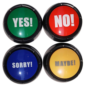 Joffreg Set Of 4,The No, Yes, Sorry And Maybe Sound Buttons