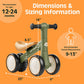 Retrospec Cricket Baby Walker Balance Bike With 4 Wheels For Ages 12-24 Months - Toddler Bicycle Toy For 1 Year Old’S - Ride On Toys For Boys & Girls, Olive Drab