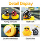 Wonuu Rubber Duck Toy Car Ornaments Yellow Duck Car Dashboard Decorations Cool Glasses Duck With Propeller Helmet (Retro Movies-Yellow)