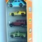 MBX Matchbox Coffee Cruisers II, 5 Pack Diecast Cars, FWD28, 1:64 Scale, Assorted Colors (Blue, Red, Black, Green, White)