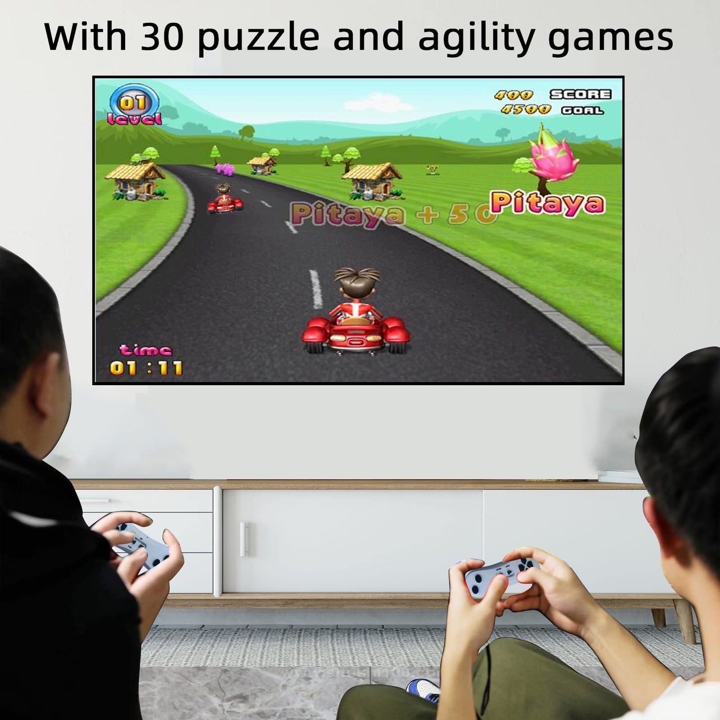 Yrprsodf Tv Game Console Built In 883 Games, 2 Players Retro Video Game Machine With 2.4G Wireless Handheld Gamepad Somatosensory Control,Hd Plug And Play, Kid Adult Interactive&Puzzle Game,Grey